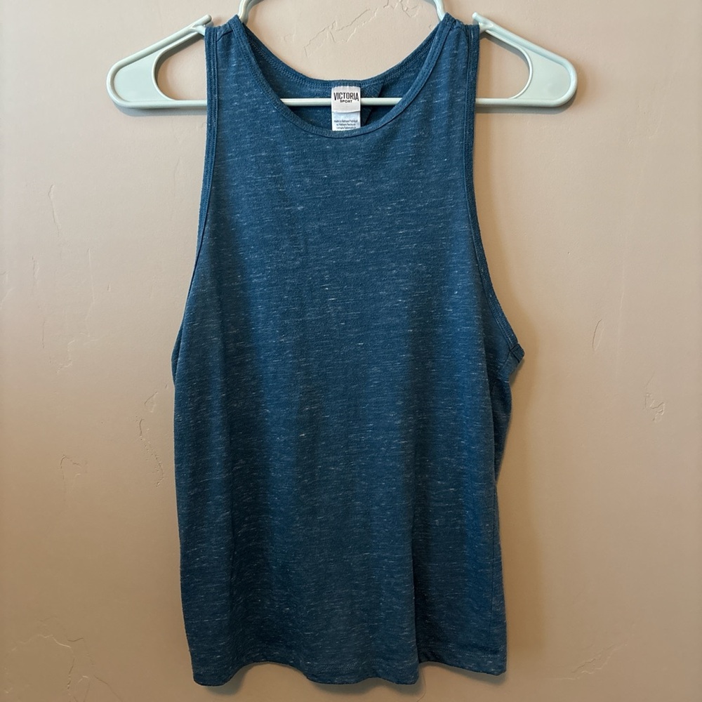 Victoria's Secret Blue Sleeveless Knit Tank Top